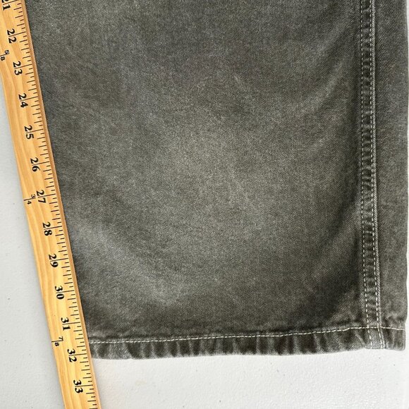 Vintage Tommy Hilfiger Baggy Carpenter Jeans Pants 38 x 32 Green Wide Leg 90s - Picture 11 of 14